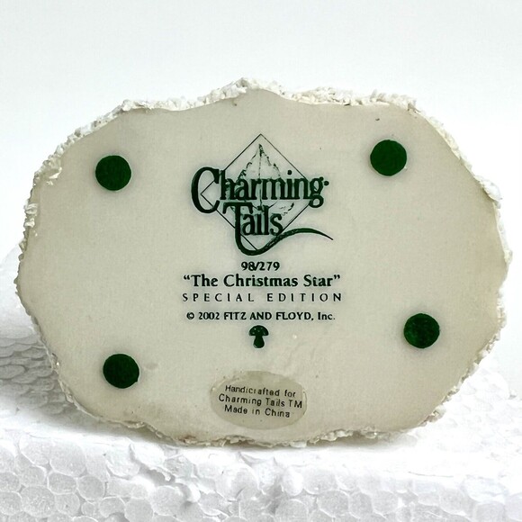 Charming Tails THE CHRISTMAS STAR Fitz and Floyd Special Ed Mouse 98/279 Box '02 - Picture 7 of 9